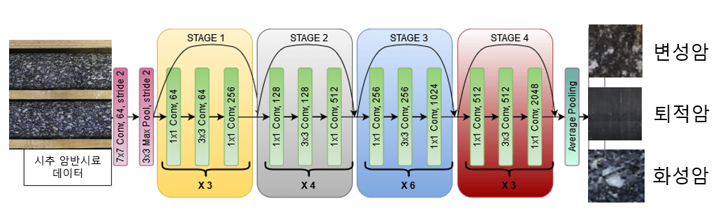 지질(암종) 분류 데이터 모델 ResNet 이미지