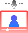 방송 콘텐츠 대화체 음성인식 아이콘